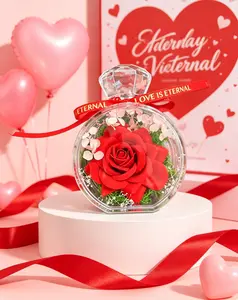 Romantic Soap Rose Bouquet Eternal Flower Perfect Valentine Birthday Party Gift Home Decor Everlasting Red Rose Soap Flower Bouquet Luxury Gift For American Couple Festival Party Ornament