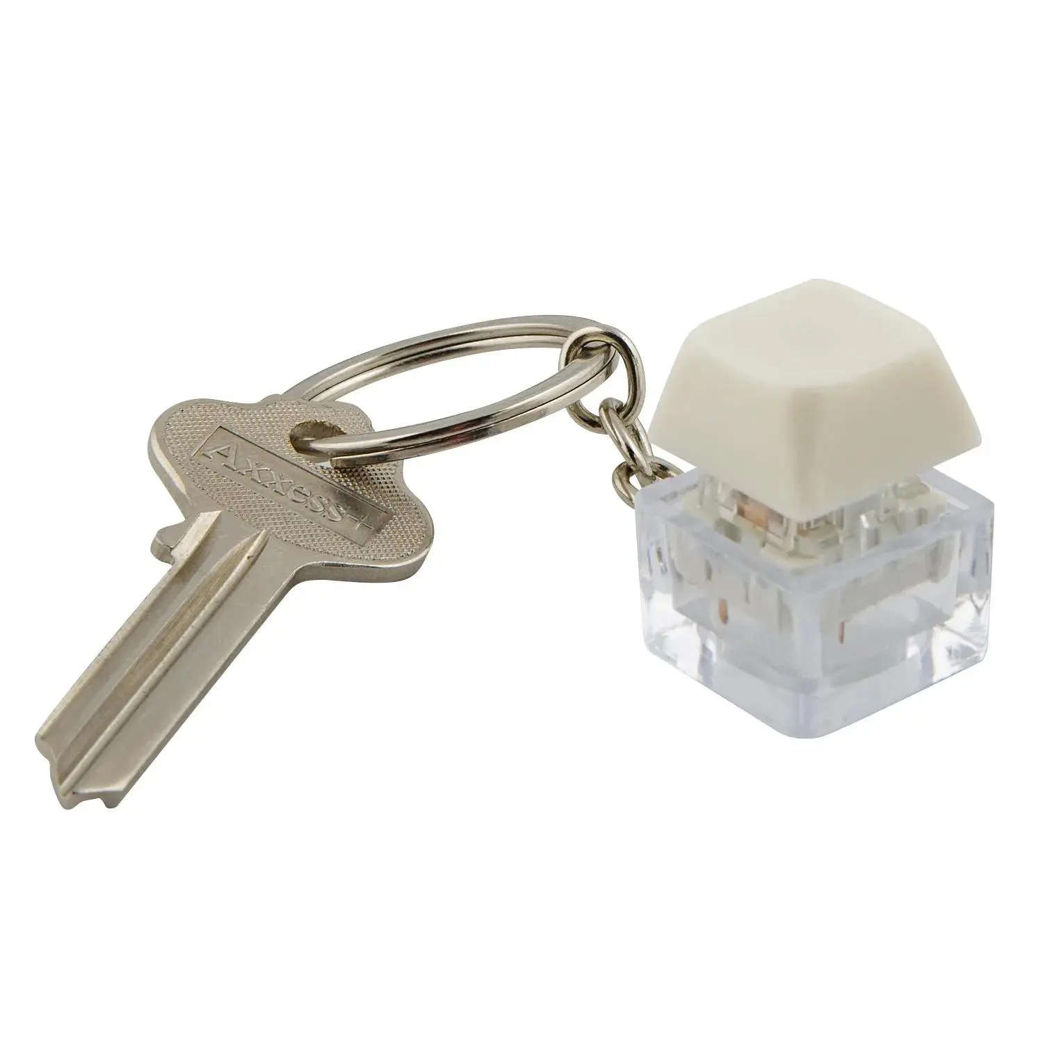 3/4" Keyboard Key 1-Button Fidget Clicker Toy Keychains – 12 Pc.
