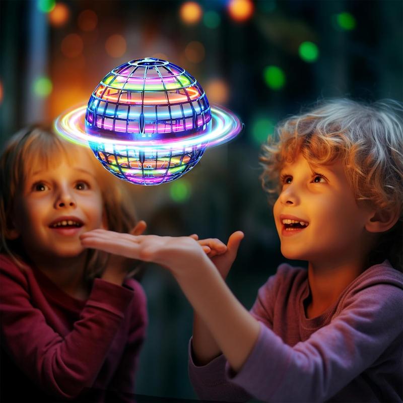 Flying Orb Ball (Blue, 2026 Upgraded) with Dazzling Lights, Magic Hover Spinner, Cool Boomerang Drone, Floating Cosmic Globe, Kids Toys Gifts for 6 7 8 9 10 Year Old Boys Girls