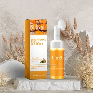 Turmeric Oil Control Face Wash, Foaming Exfoliating Cleanser, Daily Brightening Skin Care