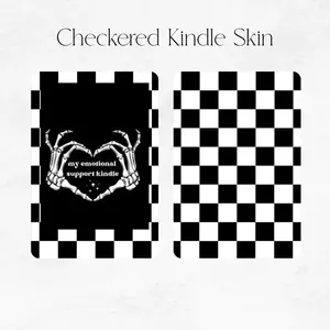 Checkered Kindle Skin | Multiple Sizes | Glossy or Glitter | E-Reader Accessory