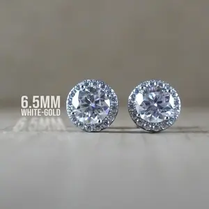 VVS1 Moissanite Earrings Unisex GRA Certified