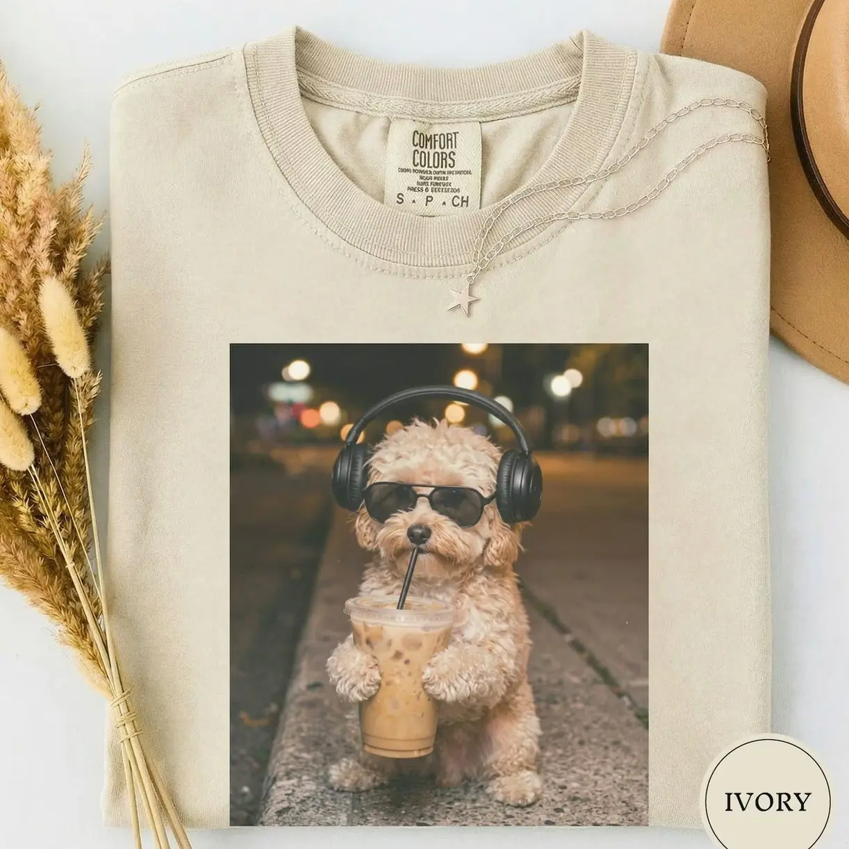 Funny Maltipoo Drinking Iced Coffee Shirt, Animal Meme Tee, Dog Lover Gift, Funny Maltipoo Shirt, Coffee Tee, Cute Dog Mom Gift - Designs Trendy Shirt