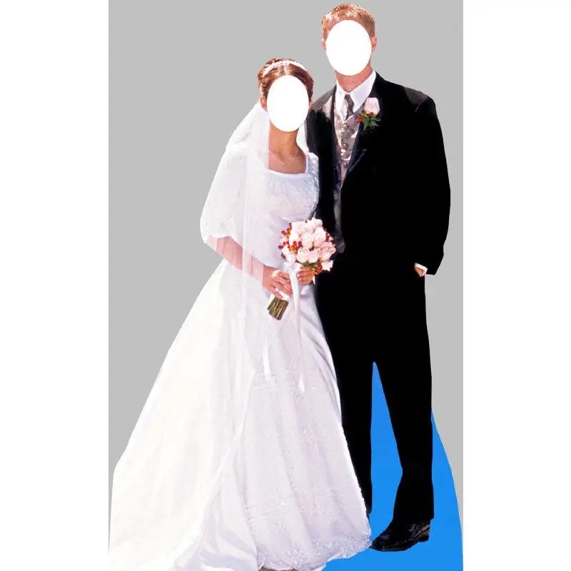212 MAIN Advanced Graphics 623 Life-Size Cardboard Bride & Groom Stand-In, 24.0"x72.0", with Stand, Decorative, Easy Install, Wedding Party Decoration, Photo Props for Any Room
