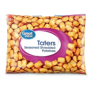 Great Value Tater Tots, 80 oz Family Size Bag – Crispy Golden Potato Bites, Frozen Shredded Potato Tots, Easy Oven or Air Fryer Side Dish
