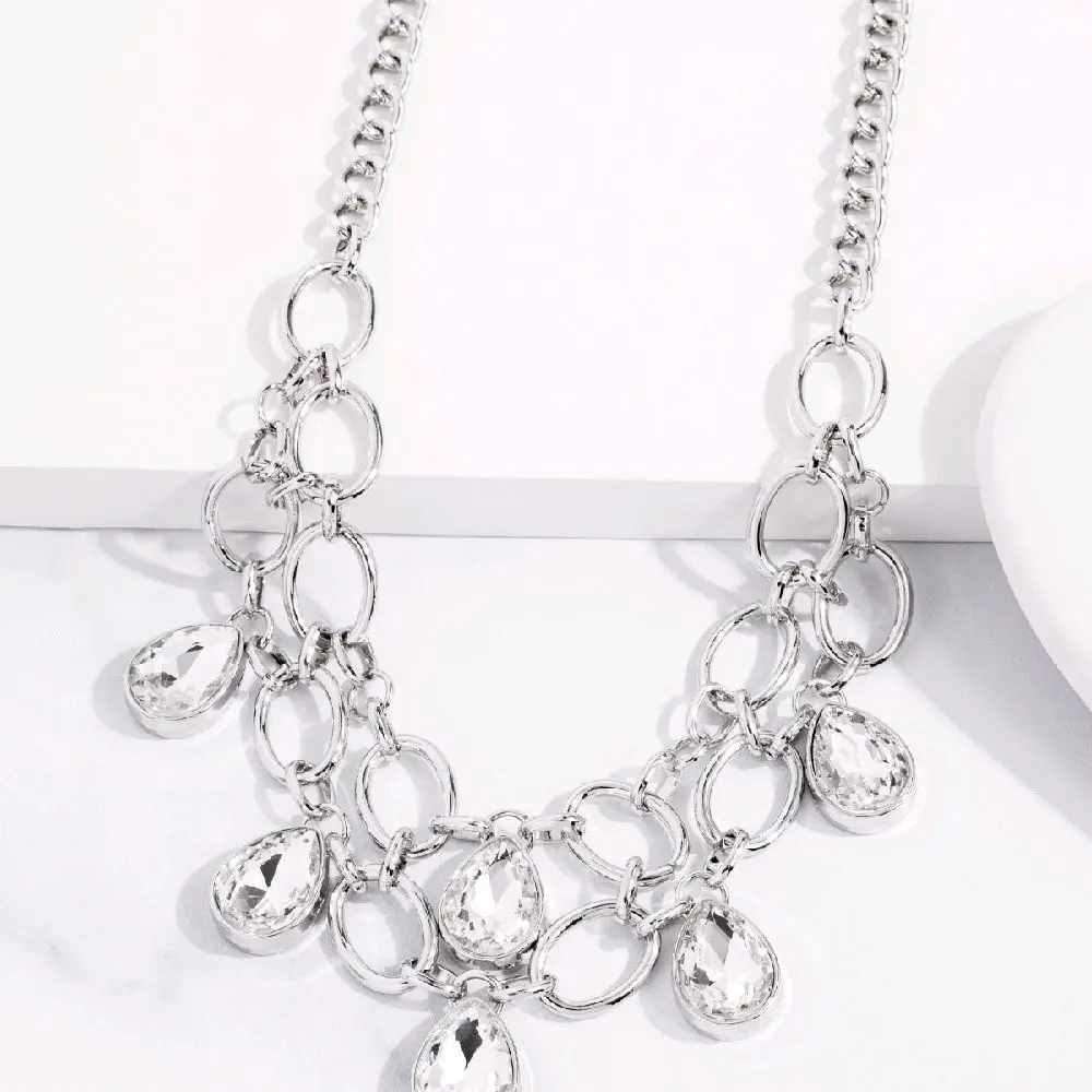 Paparazzi Blockbusters Heart Shiny Copper Necklace with Seed Bead Charms for Women's Fashion Jewelry