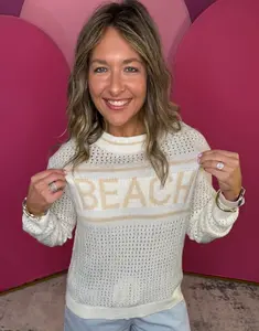 BEACH Open Knit Sweater