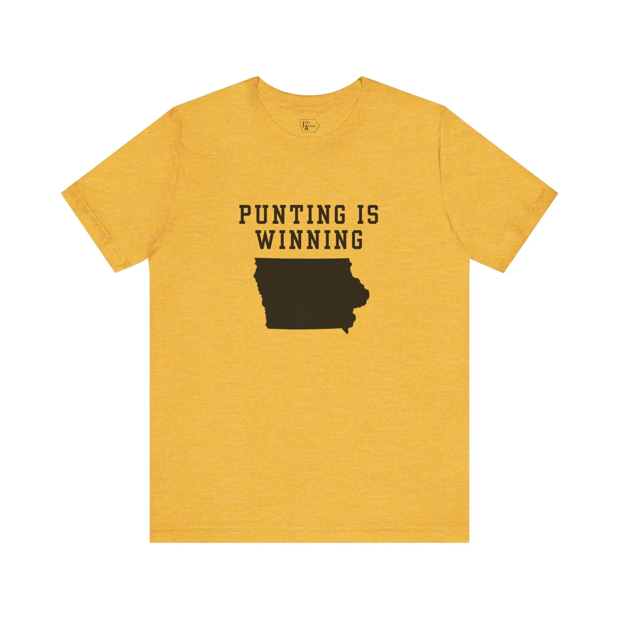 Punting is Winning Iowa Tee Canvas Crew Neck Classic Short Sleeve Unisex Tops Tshirt Cotton Soft