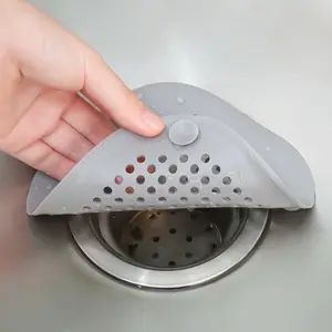 Hair Drain Catcher, Square Drain Cover for Shower Silicone Hair Stopper with Suction Cup,Easy to Install Suit for Bathroom,Bathtub,Kitchen