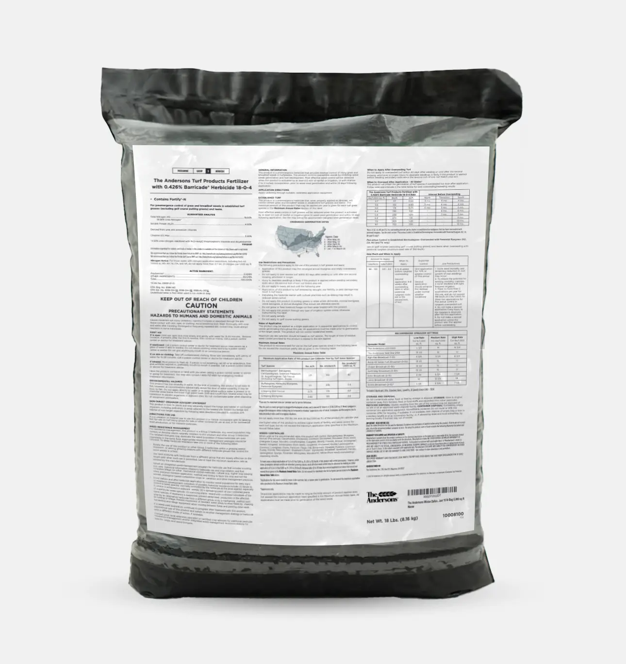 The Andersons 18-0-4 Fertilizer with 0.426% Barricade Pre-Emergent