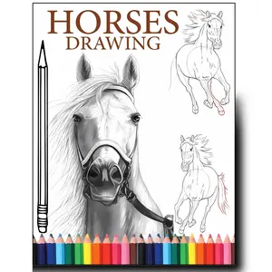 Horses Drawing: A Complete Guide to Drawing Horses and Ponies learn how to draw horses. With easy-to-follow, step-by-step instructions unique gift whimsical drawing Quick Sketch Horse