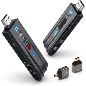 2026 Upgraded  HDMI Transmitter and Receiver,  HDMI  Extender 4K Decode Input 1080P Output, 2.4/5G, for Laptop PC TV Box to TV  Projector for  Church Office, 328FT