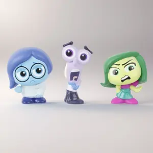 9pcs Inside Out Movie Themed Figurines, Cute PVC Tabletop Decor, Ideal for Home Office Desk, Car Display, Perfect for New Year, Birthday, Valentine'S Day Gifts fengshui ornament heal stone silk  flowers bouquet fake saving bank home decor statue creative