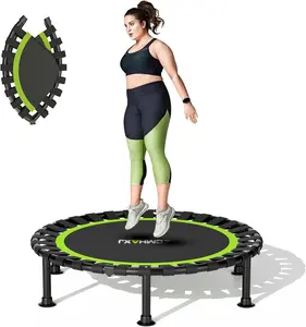 Foldable Mini Trampoline, 36"/40"/48" Rebounder Trampoline for Adults & Kids, 440lbs Capacity Indoor Fitness Workout Exercise Equipment
