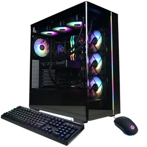 CyberPowerPC SLCAI9000CPG Gaming Desktop PC, AMD Ryzen 9 9900X3D, 32GB DDR5, GeForce RTX 5070 12GB, 2TB PCIe 4.0 NVMe SSD, WiFi/BT, RGB Gaming Keyboard/Mouse & Windows 11 Home