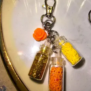 Mini Glitter Bottles Keychain