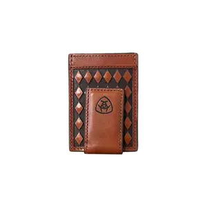 =%2= Diamond-Tooled Leather Money Clip Wallet Mens Wallet for Men's Daily Use-=%2=-=%2=-=%2= men=%2=