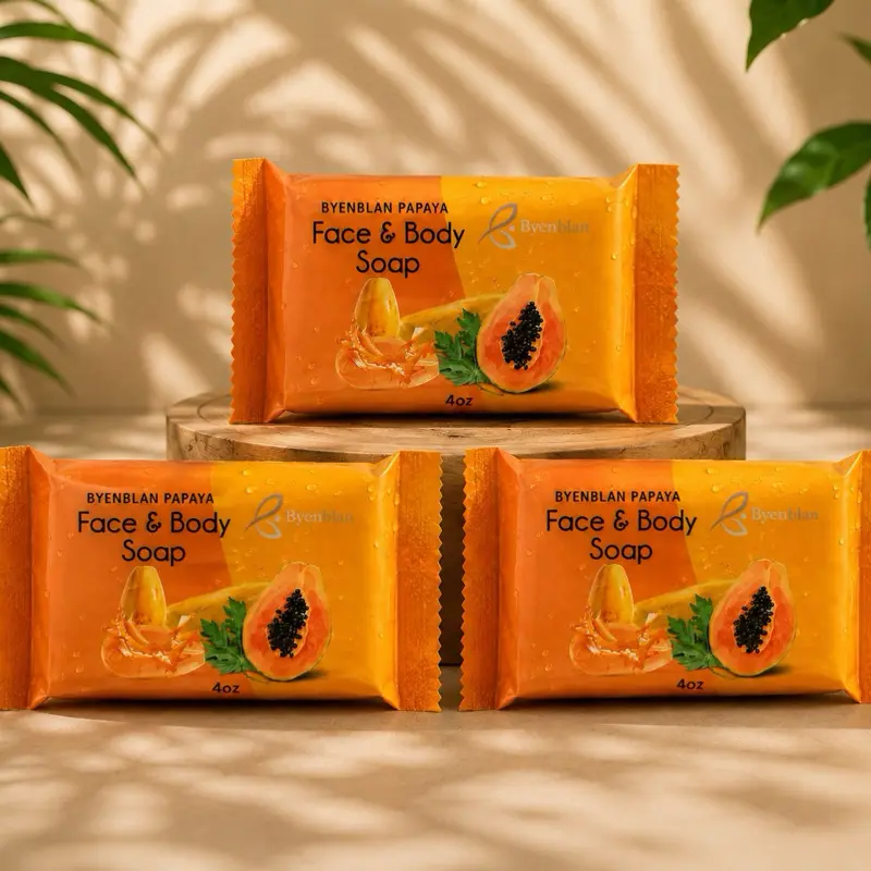 3pcs byenblan papaya soap 4oz