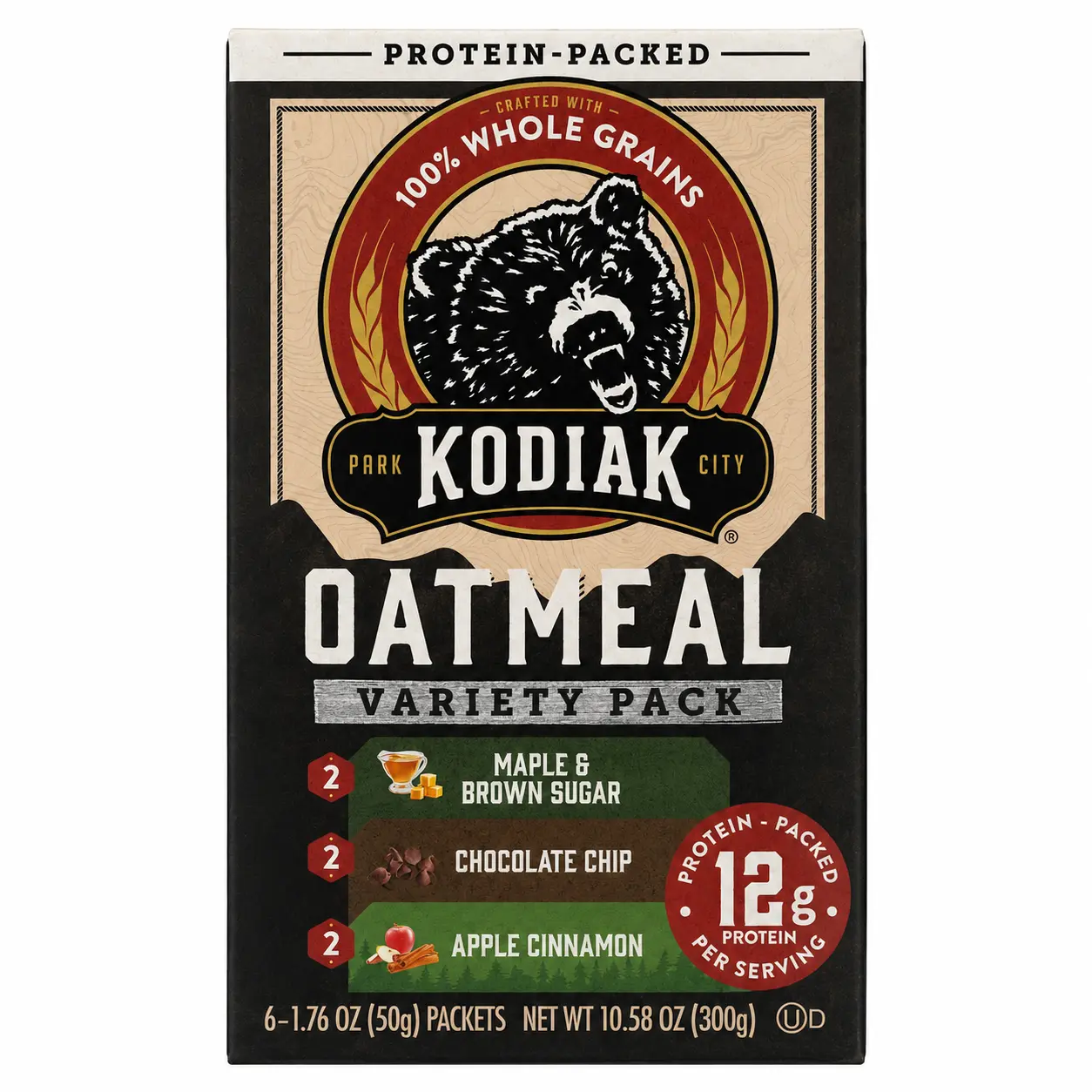 Kodiak Oatmeal Variety Pack - Individually Packed Oatmeal Packets, Family Mix Food, Breakfast Cereal for Pantry Stocking