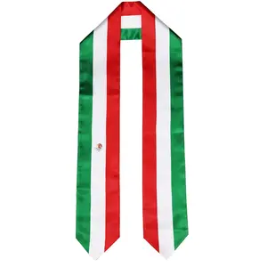 Mexico Flag Graduation Stole, Sash, Mexican, Scarf, Gift, Students,Quality, High School, College, Scarves, Adults, Men and Women, Satin