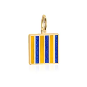 Letter G, Nautical Flag Gold Large Charm