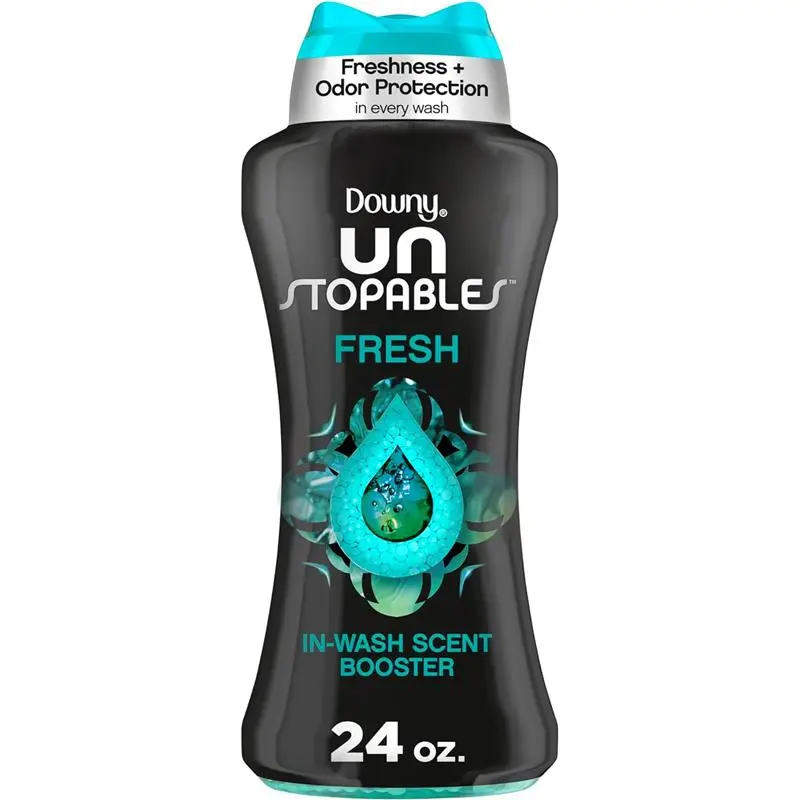 Wash Scent Booster Beads, Fresh Scent, 24 oz, Downy Scent Booster Beads, Unstoppable Laundry Beads, Odor Protection Household Plastic