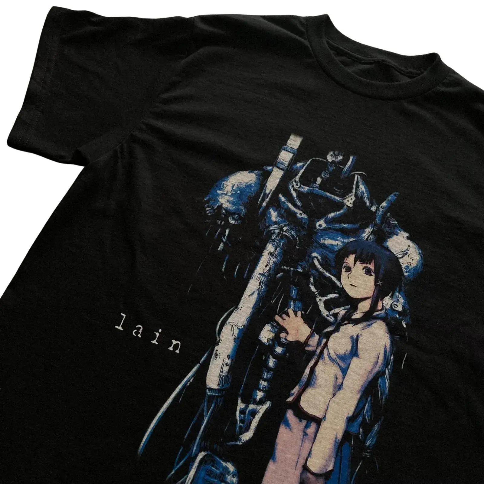 [Sale up to 30%] + [FREE SHIP] Serial Experiments Lain Anime Unisex Black Tshirt