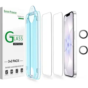 Auto-Alignment OneTouch for  17e [6.1''] Screen Protector + Camera Lens Protector, Tempered Glass, 30 Seconds Installation, Bubble Free, Case Friendly, Anti-Scratch 2 Pack