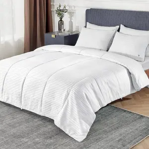 Duvet Insert Cooling Comforters King Size, Lightweight Duvet Insert, Quilted Down Alternative Comforter with Corner Tabs (King, White)