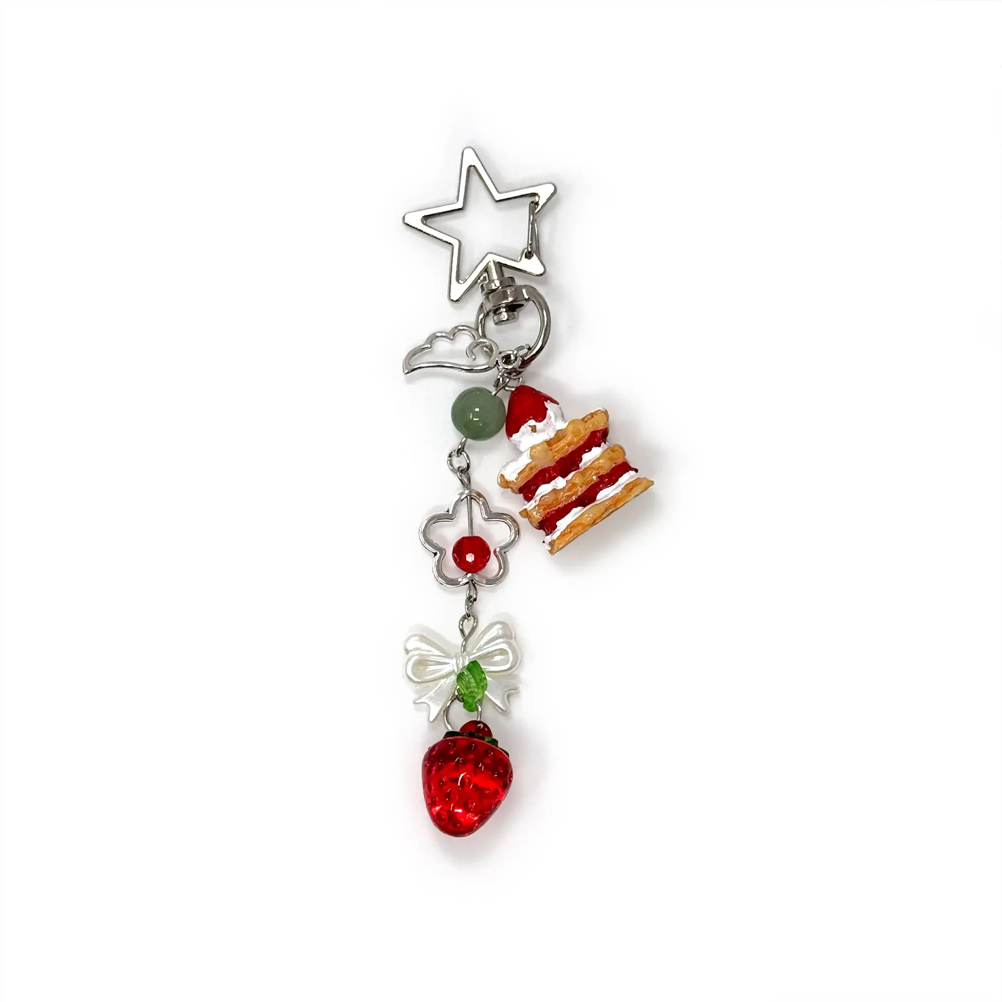 Strawberry Shortcake Keychain & Bag Charm – Sweet Treat Accessory