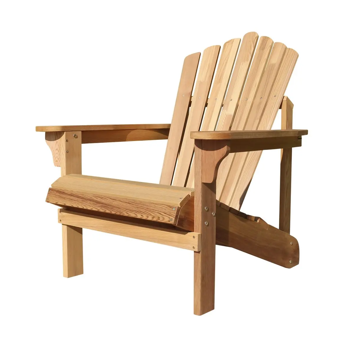 212 MAIN Riverside Adirondack Chair, Northbeam Western Red Cedar Solid Wood Outdoor Furniture with Contoured Seat and Slatted Back, Western Cedar