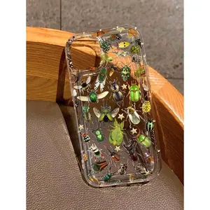 1pc Insect Pattern Print Full-Body Protection Shockproof Anti-Fall TPU Soft Rubber Phone Case Suitable For IPhone17/IPhone17 Air/IPhone17 Pro/IPhone17 Pro Max/16 Pro Max/15 Pro Max/14 Pro Max/13 Pro Max/12 Pro Max