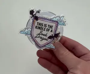THIS IS THE KINDLE OF A Book Dragon Whimsical Book Dragon Kindle Grip Kindle Popsocket Book Bookish Magnetic Kindle Grip Books Lover Kindle Accessories Phone Holder PopSocket Phone Grip Magnetic Pop Socket Phone Grip