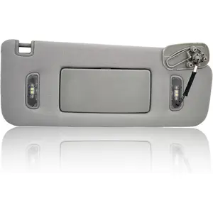 Right Passenger Side Sun Visor Gray for 2015-2019 Cadillac Escalade ESV, Silverado 1500 2500 3500, Suburban, Tahoe, GMC Sierra 1500 2500HD 3500HD, with Light, Vanity Mirror,Replaces OE#23459643- Gray
