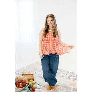 Cherry Checkered Cami