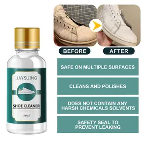 White Shoe Cleaner for Edges - Removes Stains and Black Marks, Cleans and Whitens with One Wipe, Water-Free Cleaner - Instant Shine for Footwear