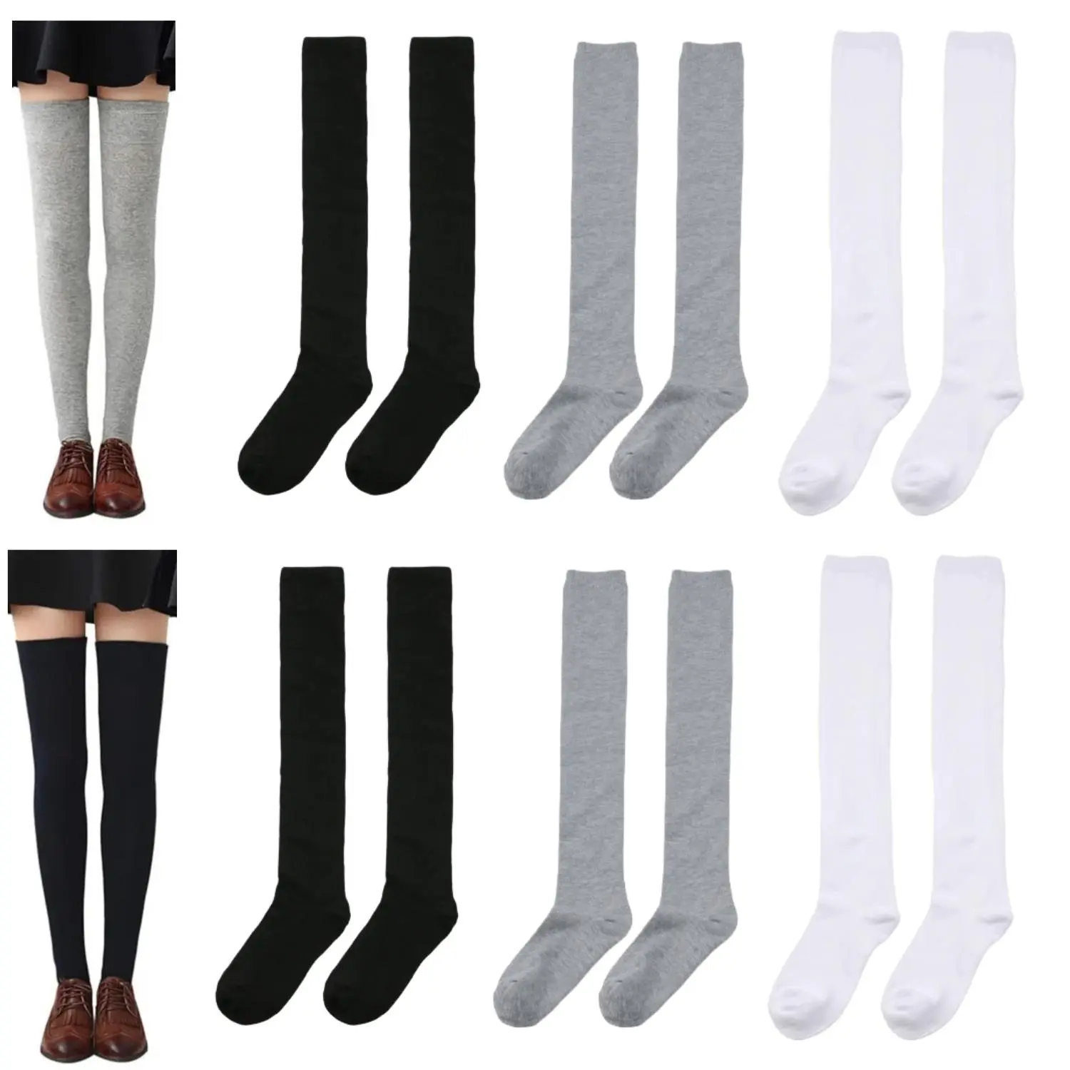 6 Pcs Black,White,Grey Mix