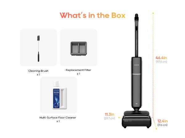 [New Launch] DREAME Aero Wet Dry Vacuum Cleaner, All-in-ONE Vacuum Mop for Wet & Dry Messes, 0 Hair Residue Great for Pet Owners, One-Press Self-Clean, 180° Lie Flat, 35mins Runtime for Hard Floor Cleaning