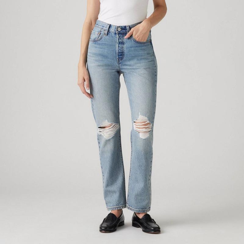 Levi's Women's High-Rise 501 Jeans - Plan to Stay 31: Straight Fit, Midweight Denim, Fly Button Closure