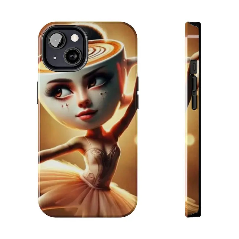 Capuchin Ballerina - Fun Lover Gifts Tough Phone Cases, Unique Youthful Design Accessories, Italian Brainrot Meme Phone Case, Gift Ideas