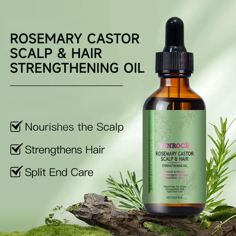 ROSEMARY CASTOR SCALP & HAIR STRENGTHENING OIL