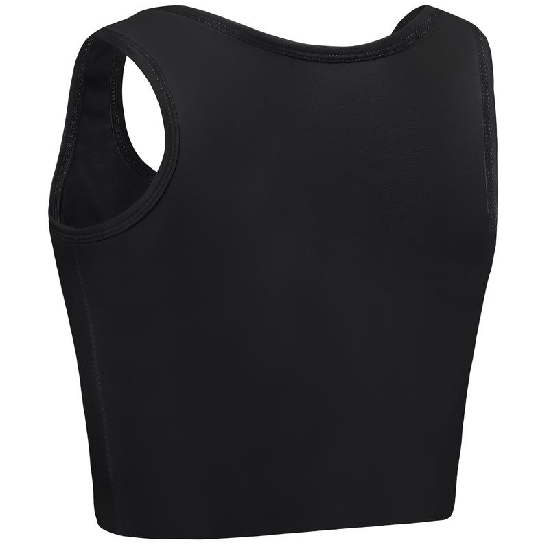 CuteStreet Transgender Tomboy FTM Chest Binder Pull On Closure Breathable and Strong Compression Tank Top Trans Bra Binder Camisole Bandeau Black Elegant