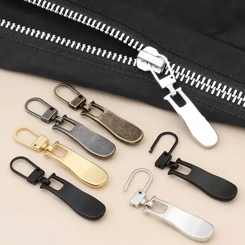 Detachable Zipper Head, 5 Counts Zipper Slider, Zipper Repair Kit, Sewing Accessories for Clothes, Bags, Jackets, Coats, Zipper Easy Remove