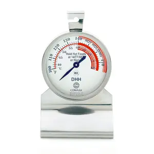 DHH Hot Holding Food Thermometer Stainless Steel Body, Dial Style, 1 Count (Pack of 1)