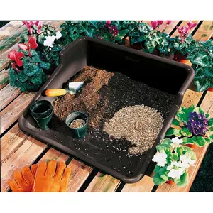 212 MAIN Garland Tierra Garden Tidy Tray, 24.5x22x8" Recycled Plastic 1-Piece Potting Tray for Mixing and Potting, Sturdy Construction