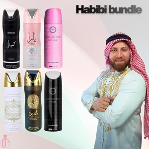 Habibi Bundle | Club De Nuit Women + Lattafa Honor & Glory + Lattafa Yara + Lattafa Hayaati Men + Club De Nuit Man + Lattafa Asad | Unisex Fragrance | 200 ML | Perfumed Spray | Pineapple - Creme Brulee & Cinnamon