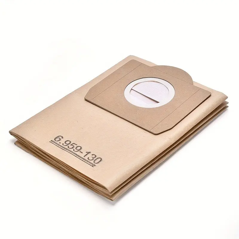 10pcs Karcher Compatible Paper Wet-Dry Vacuum Bags with Floor Attachment, Fits WD3 Series, WD3P, MV3 Models, Paper Bags