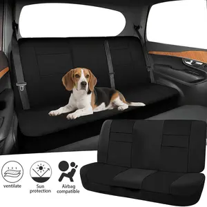 Bench Car Seat Cover Protector, Nonslip Pet Car Seat Cover for Dogs Kids Child, Scratchproof Cloth Backseat Cushion Protector Pad Non-slip Protection Washable Mat for Most Car Accessories, Universal Size Fits for Vehicles Trucks SUVs - Christmas XMAS Gift