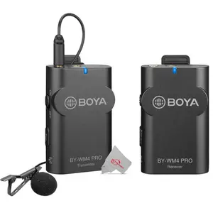 Boya BY-WM4 PRO Digital Camera-Mount Wireless Omni Lavalier Microphone System (2.4 GHz)