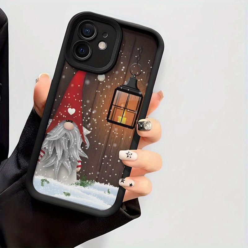 Christmas Gnome Snow Peaceful Holiday Phone Cases for iPhone 17 Pro Max 16 Plus 15 14 Pro 13 12 11, Durable Slim TPU Soft TPU Shockproof Protection Protective Phone Cover